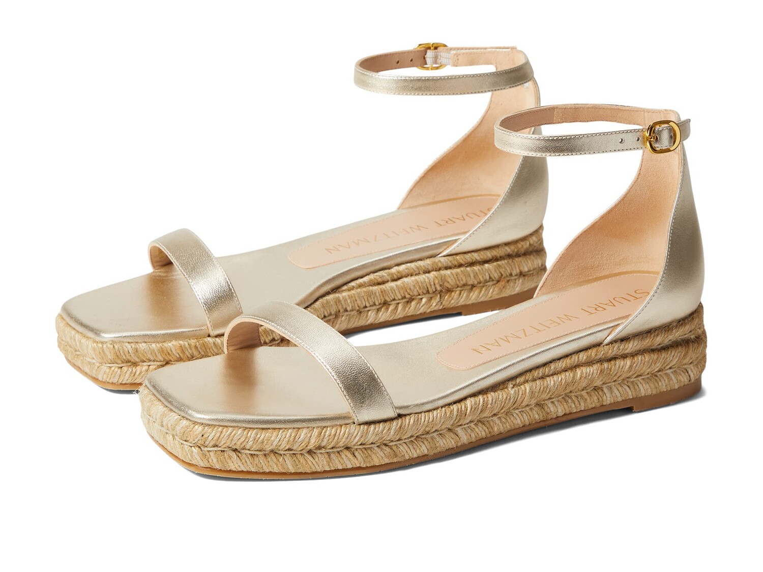 

Сандалии Stuart Weitzman, Nudistcurve Espadrille Flat Sandal