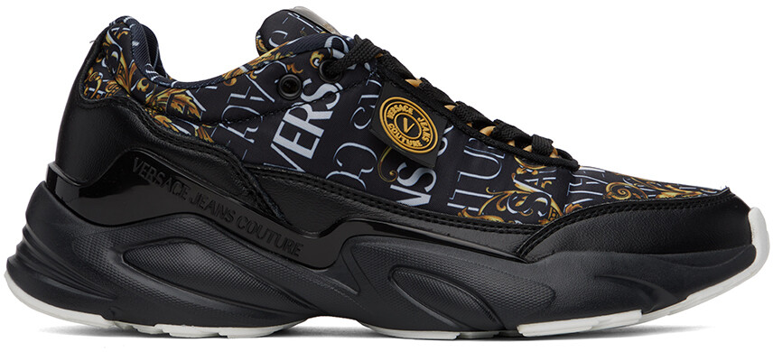 

Черные кроссовки \Волна\"" Versace Jeans Couture