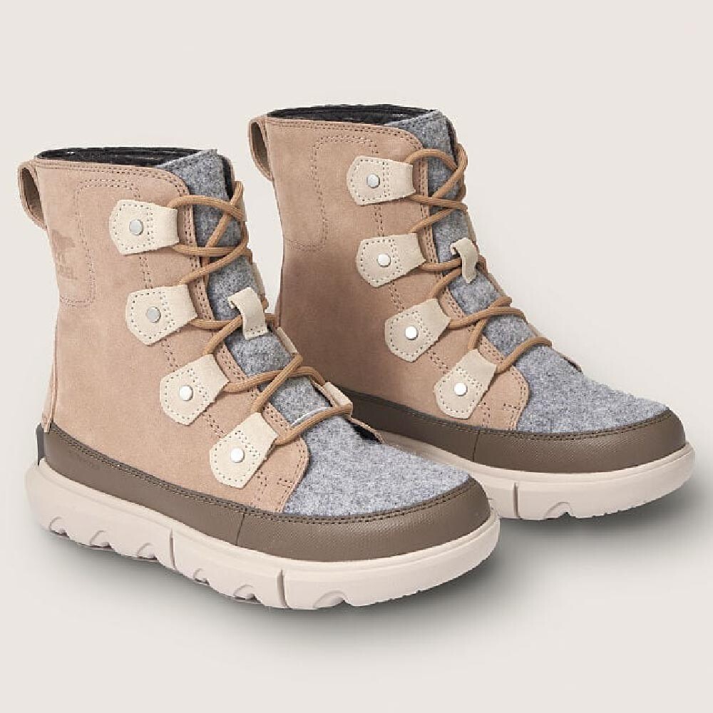 

Ботинки Sorel Explorer II Joan Felt WP, бежевый/светло-синий