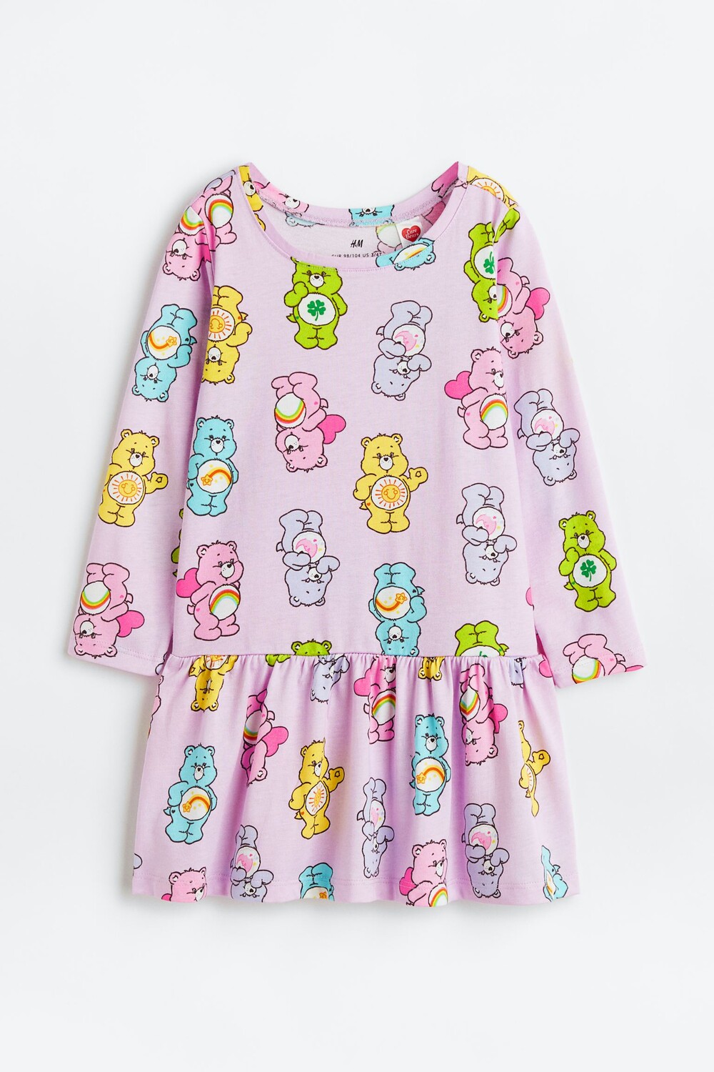 

Платье H&M Kids Patterned Cotton Care Bears, сиреневый