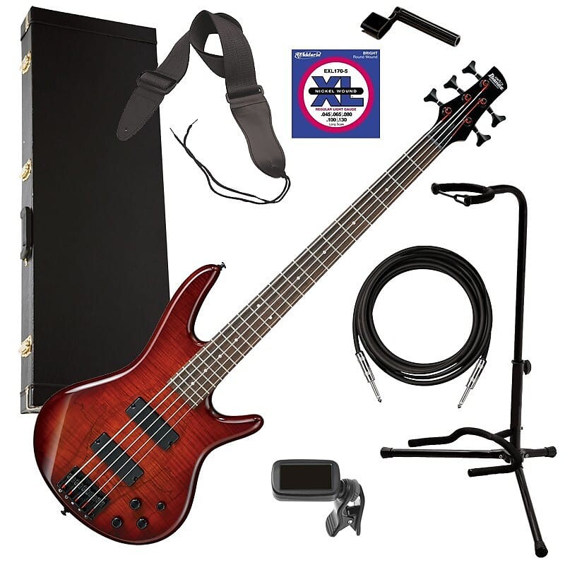 

Ibanez GSR205SM 5-струнная бас-гитара - Brown Burst ПОЛНЫЙ БАСС-НАБОР