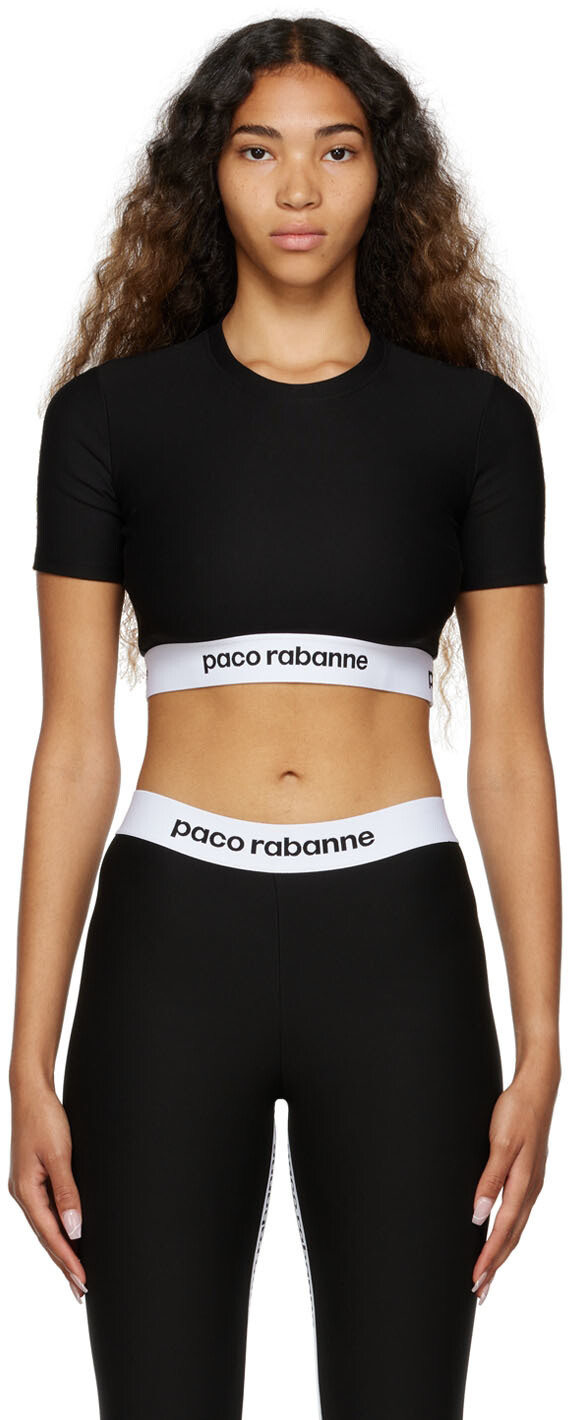 

Черный спортивный топ Bodyline Paco Rabanne