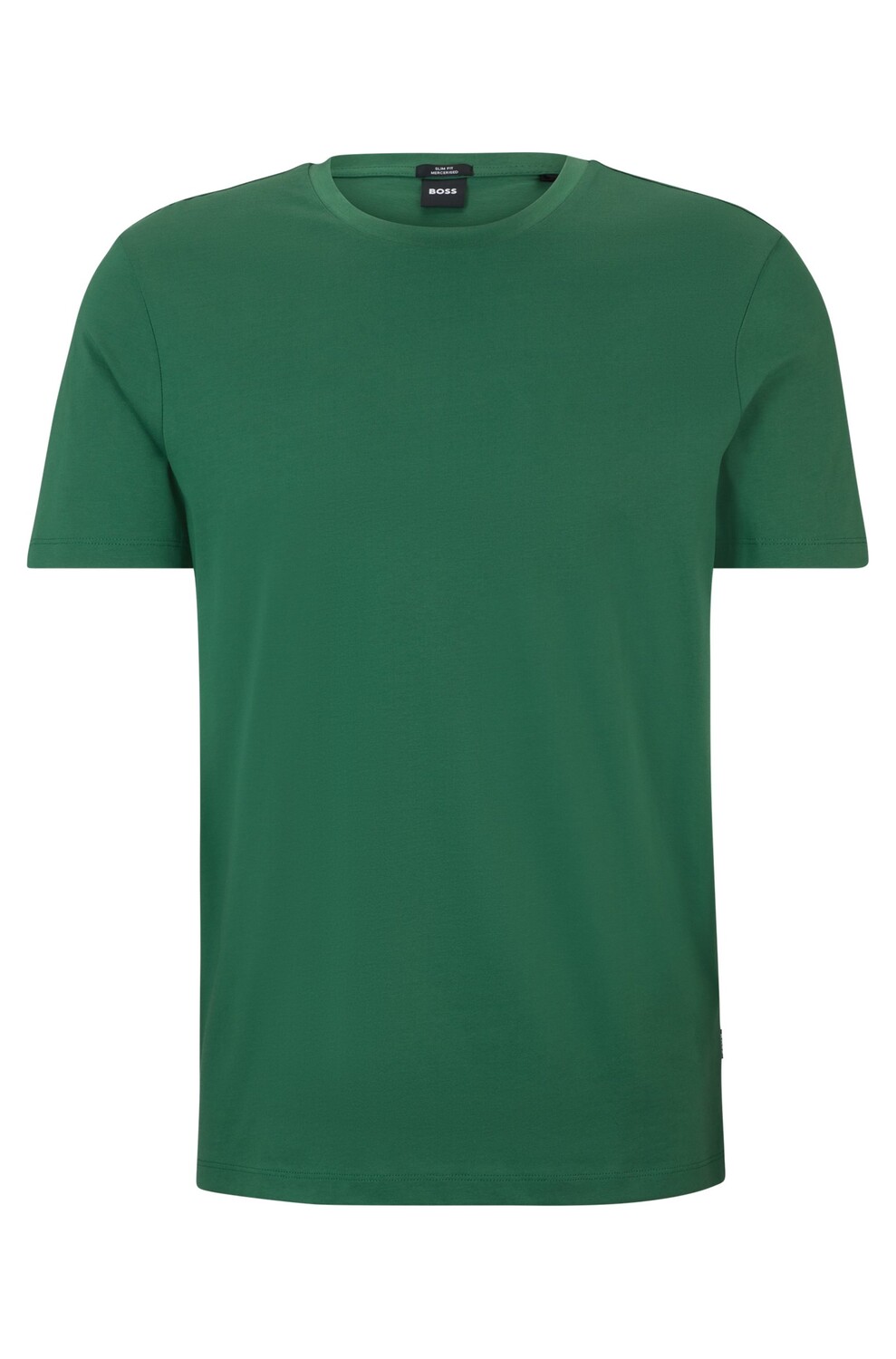

Футболка Boss Slim-fit Short-sleeved In Mercerized Cotton, зеленый