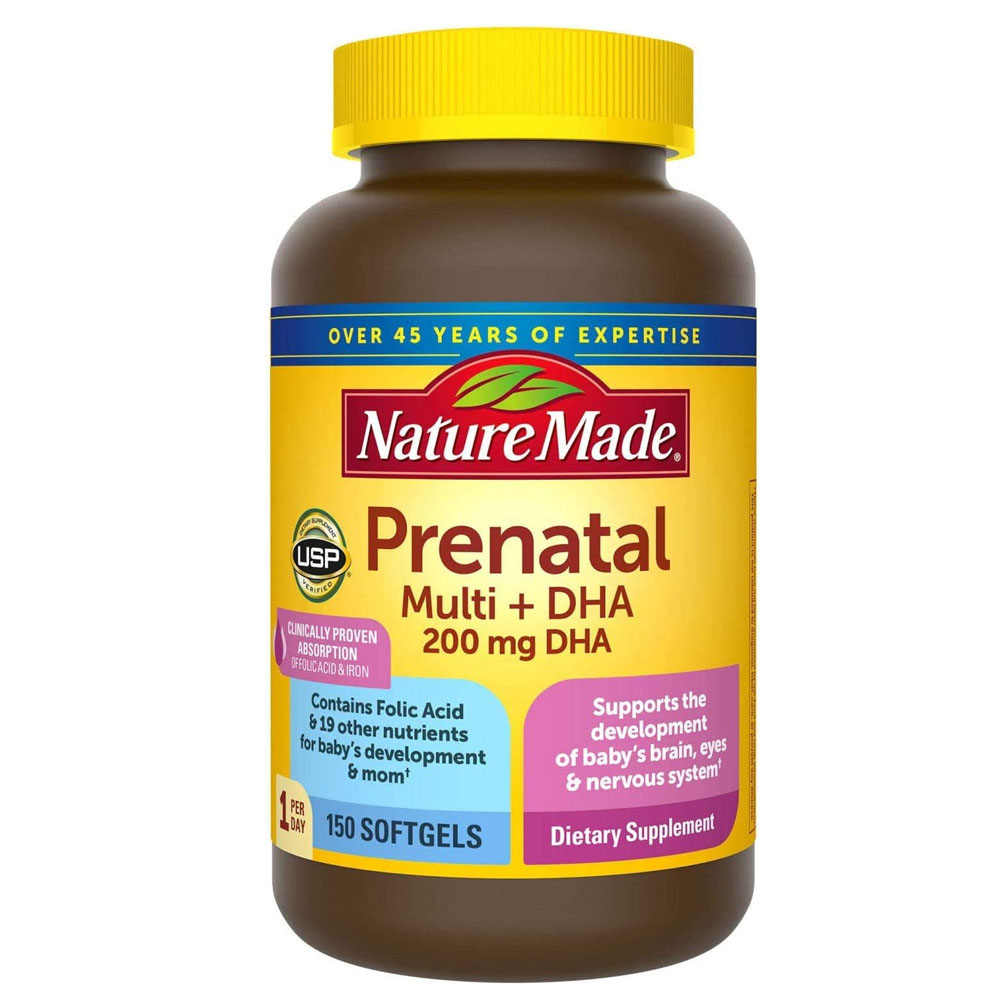 БАД для беременных Nature Made Prenatal Multi + Dha, 150 капсул