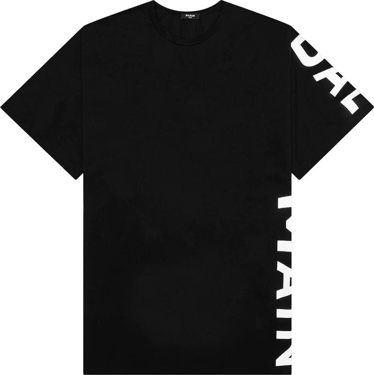 

Футболка Balmain Side Printed T-Shirt 'Noir/Blanc', черный