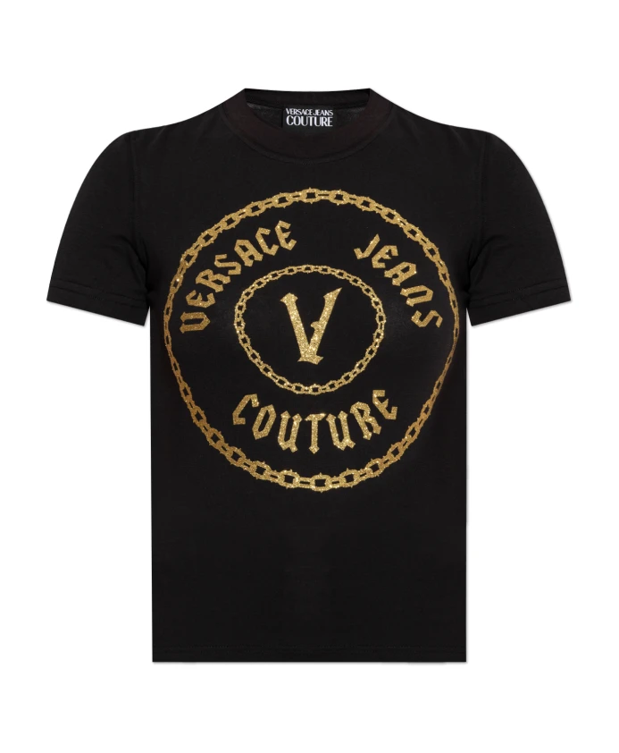 

Футболка с логотипом Versace Jeans Couture, черный