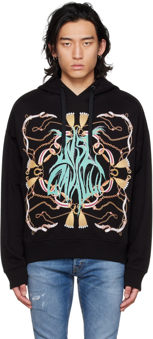 

Черная толстовка с капюшоном Гарлем Just Cavalli, Черный