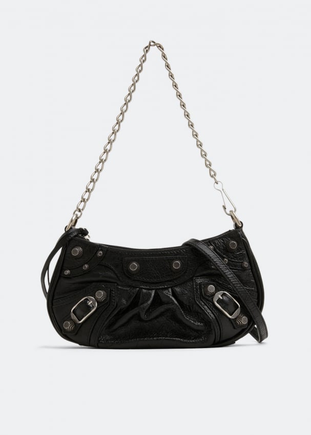 Сумка BALENCIAGA Le Cagole mini chain bag, черный сумка папка с плечевым ремнем