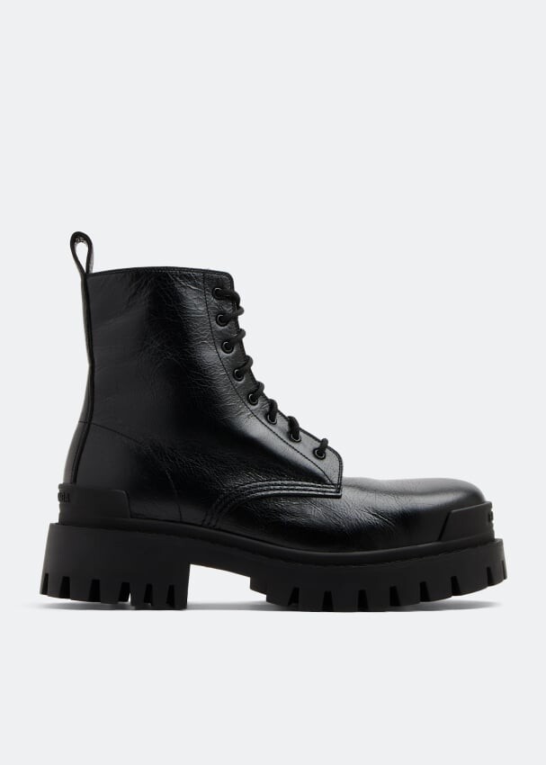 

Ботинки BALENCIAGA Strike lace-up boots, черный