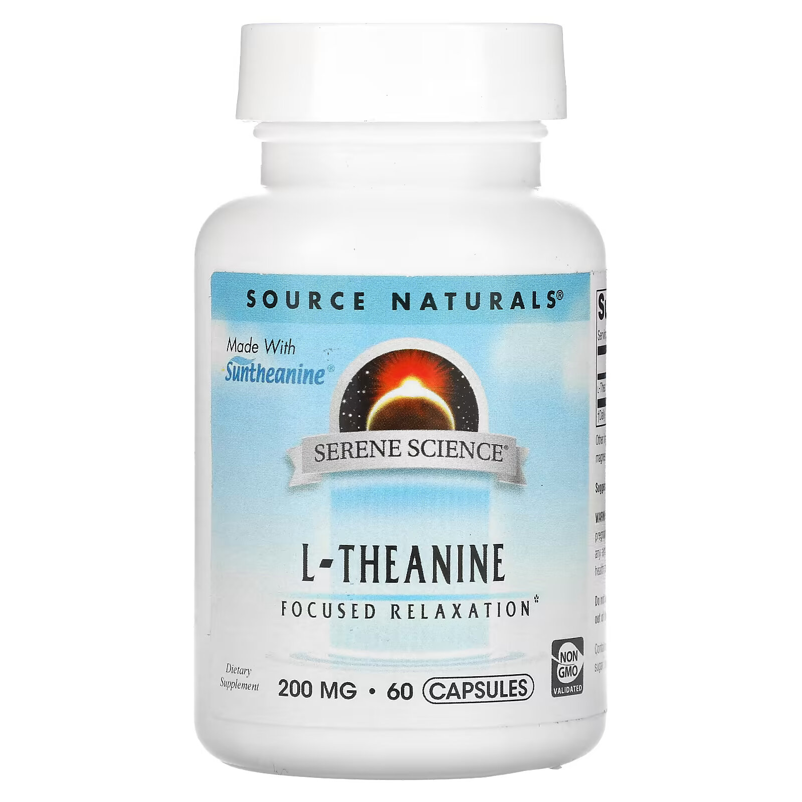 цена Source Naturals, Serene Science, L-теанин, 200 мг, 60 капсул