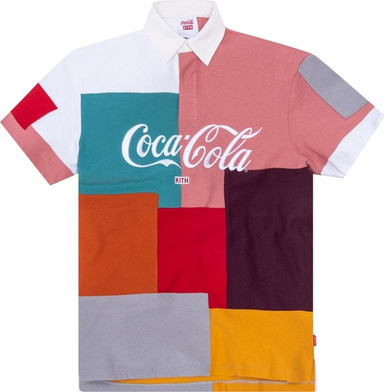 Футболка Kith x Coca-Cola Rugby Short-Sleeve 'Multicolor', разноцветный - фото