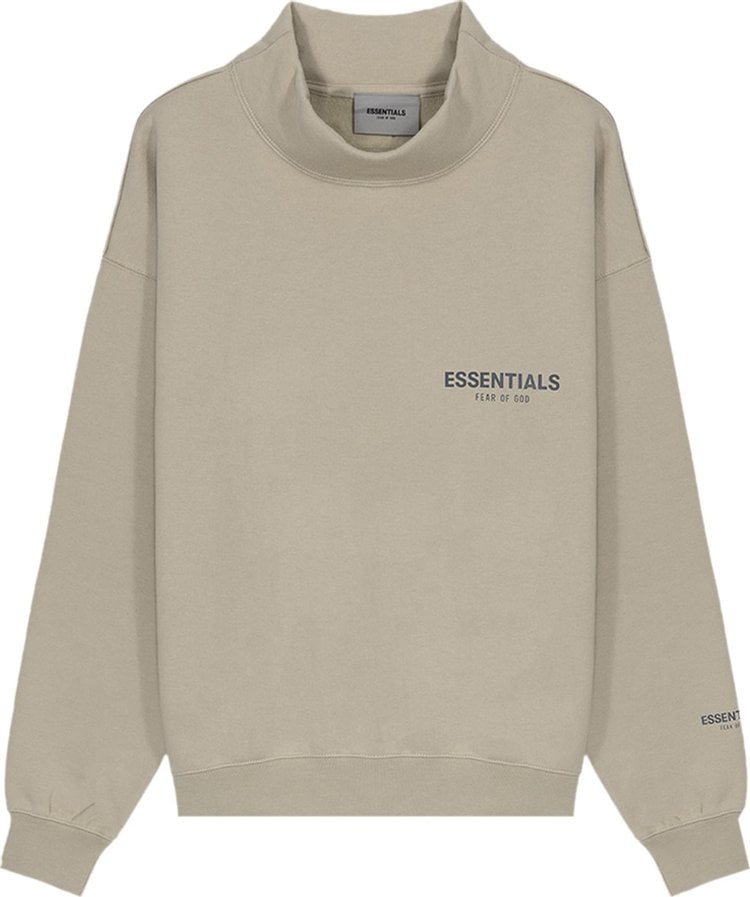 Толстовка Fear of God Essentials x SSENSE Mock Neck Sweatshirt 'Linen', кремовый - фото