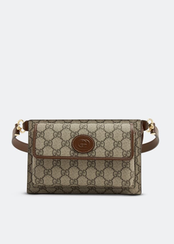 

Ремень GUCCI Interlocking G belt bag, коричневый