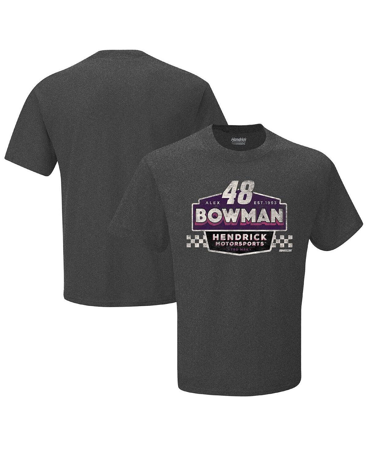 

Мужская футболка heather charcoal alex bowman в винтажном стиле duel Hendrick Motorsports Team Collection, мульти