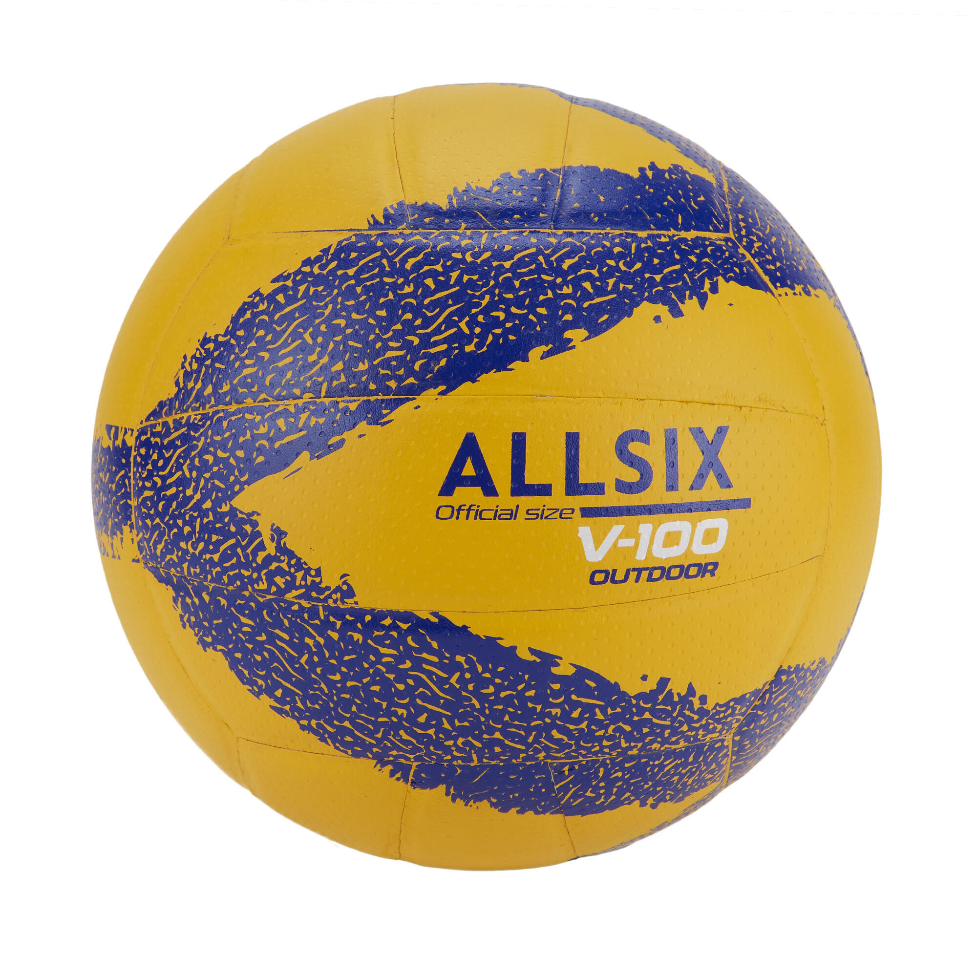 Мяч волейбольный V100 Outdoor желтый/синий ALLSIX мяч волейбольный v100 мягкий 200 220г 6 9 лет синий желтый allsix