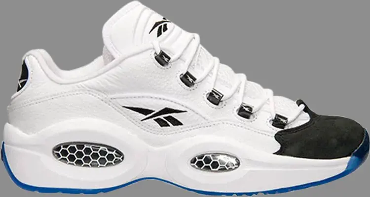 Кроссовки question low 'white black ice' Reebok, белый