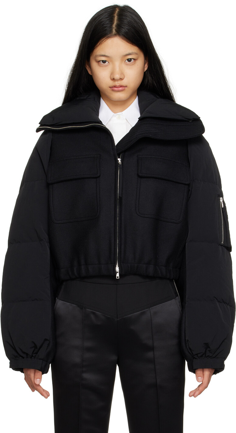 

Черный гибридный пуховик Helmut Lang