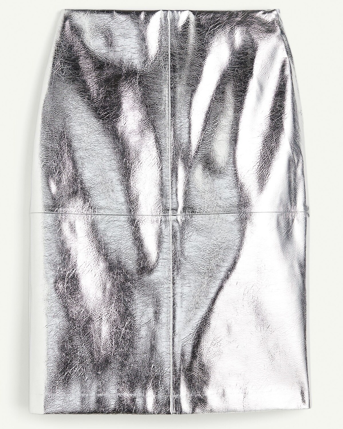 

Юбка миди H&M Coated, серебристый