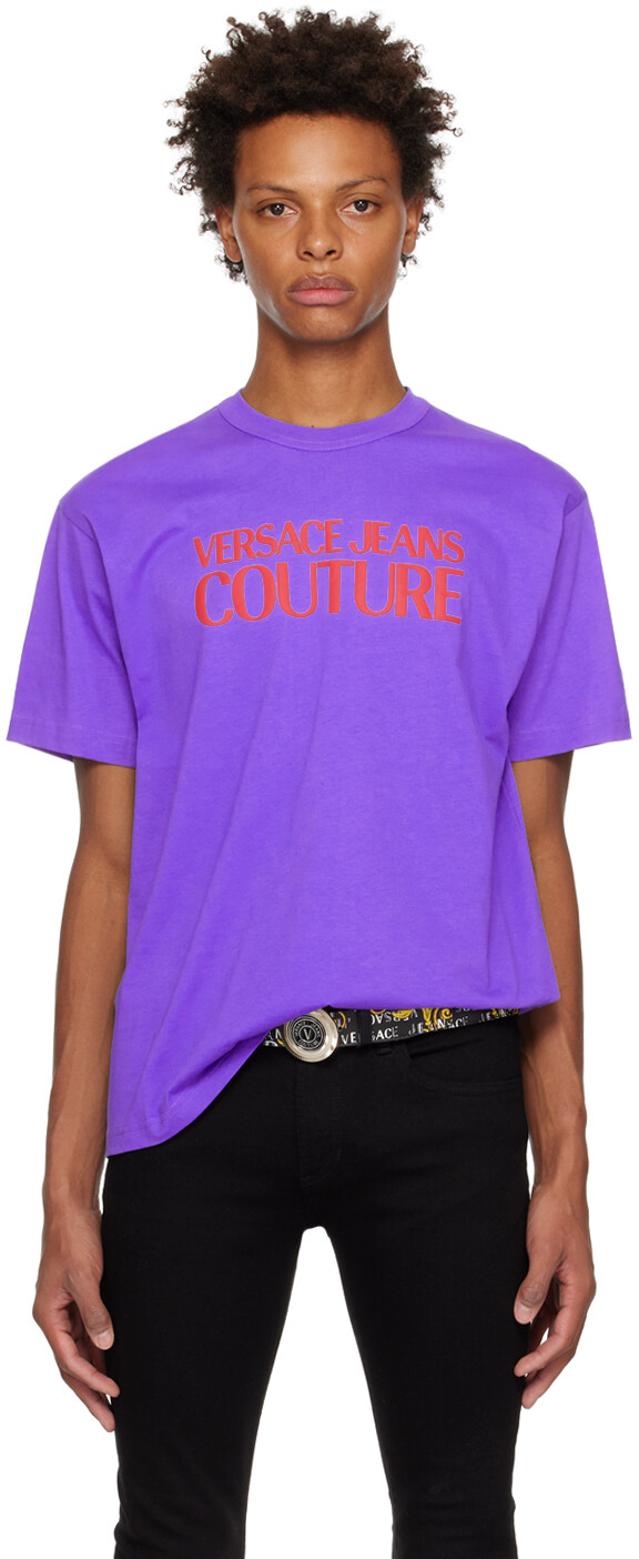 

Фиолетовая бондовая футболка Versace Jeans Couture, Фиолетовый