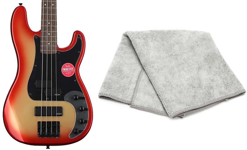 

Squier Contemporary Active Precision Bass PH - Sunset Metallic Bundle with Fender Factory Салфетка для полировки из микрофибры Squier + Fender 0370481570=1 0990523000=1