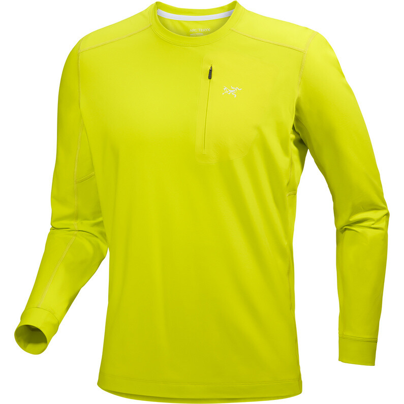 

Мужская рубашка с круглым вырезом и длинными рукавами Rho Lt Arcteryx, желтый