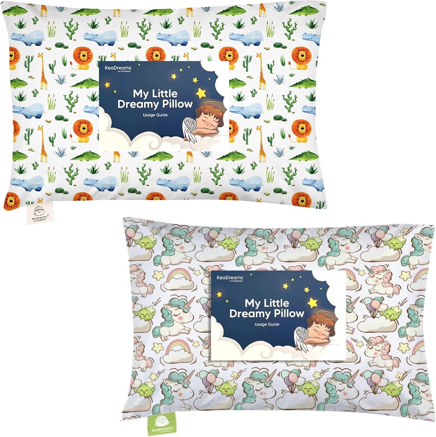 

Kea Подушка для малышей с наволочкой - 13x18 My Little Dreamy Pillow - Подушки для сна для малышей из органического хлопка, детские подушки, дорожные подушки для сна, мини-подушки, подушки для кроватей для малышей KeaBabies