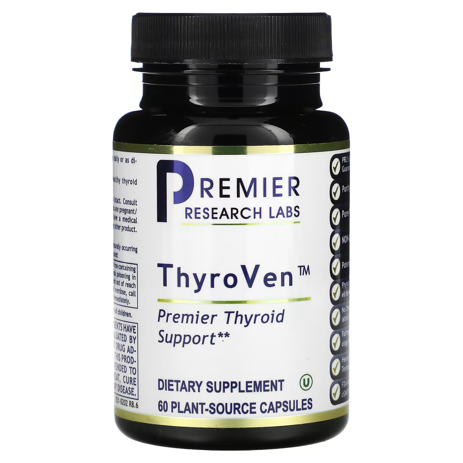 

Premier Research Labs, ThyroVen, 60 капсул растительного происхождения