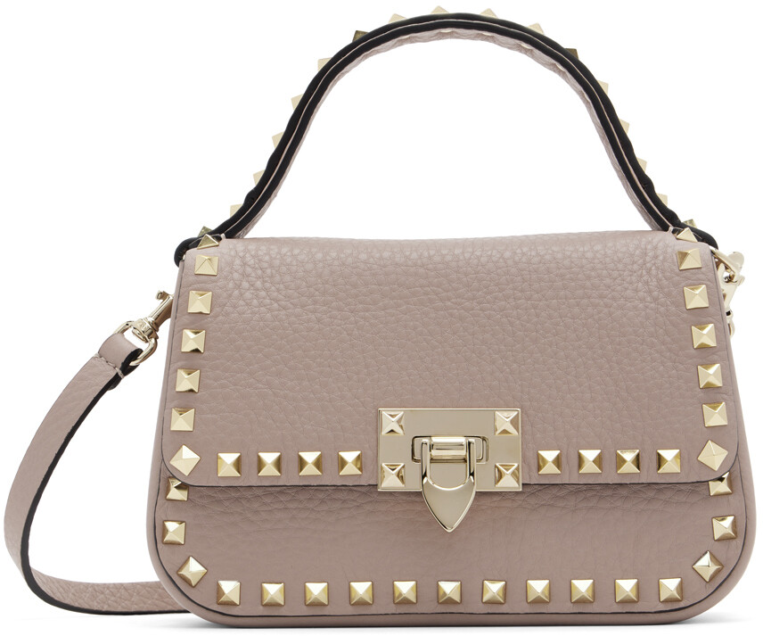 

Серо-коричневая маленькая сумка Rockstud Valentino Garavani