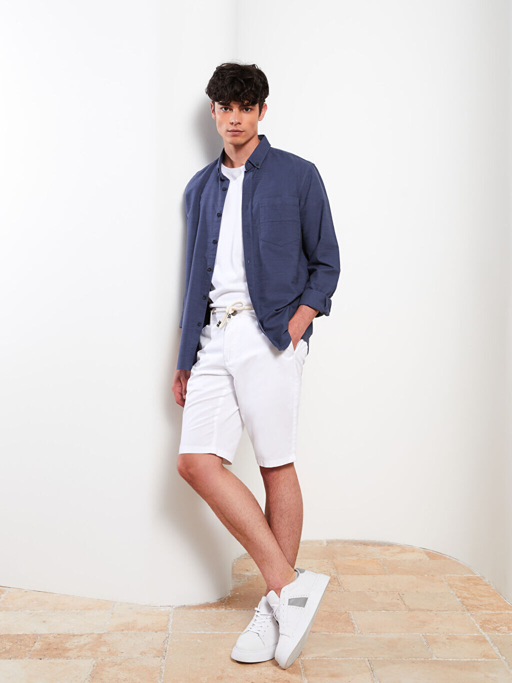 

Мужские шорты Slim Fit с поясом LCW Casual