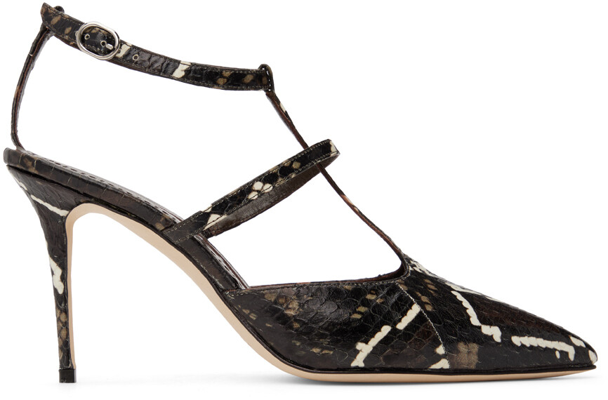 

Коричневые туфли на каблуках Zinas Manolo Blahnik