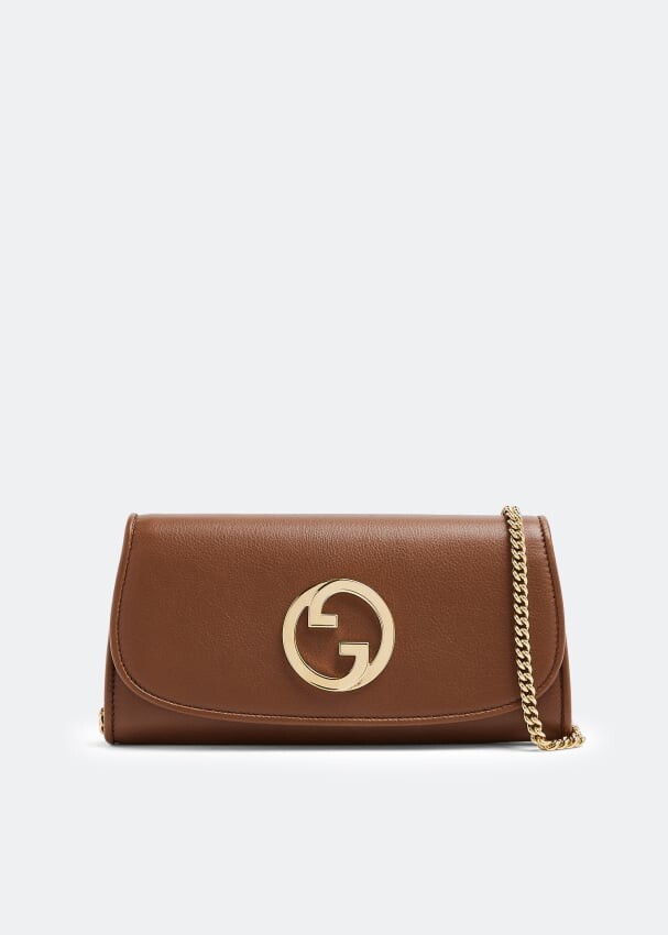 

Кошелек GUCCI Blondie continental chain wallet, коричневый