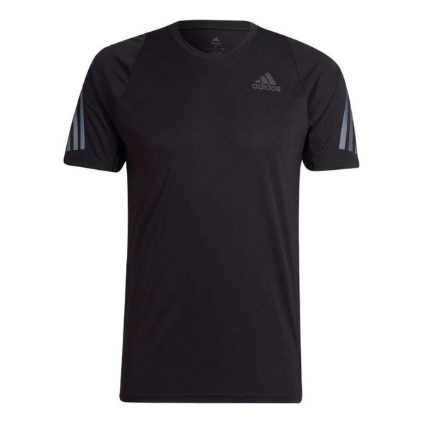 футболка men s jordan dri fit solid color gray t shirt 743037 063 серый Футболка Adidas Round Neck Short Sleeve Pullover Solid Color Black T-Shirt, Черный