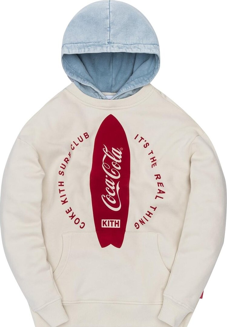 

Худи Kith x Coca-Cola Surfboard Williams Ii Hoodie 'Turtledove', кремовый
