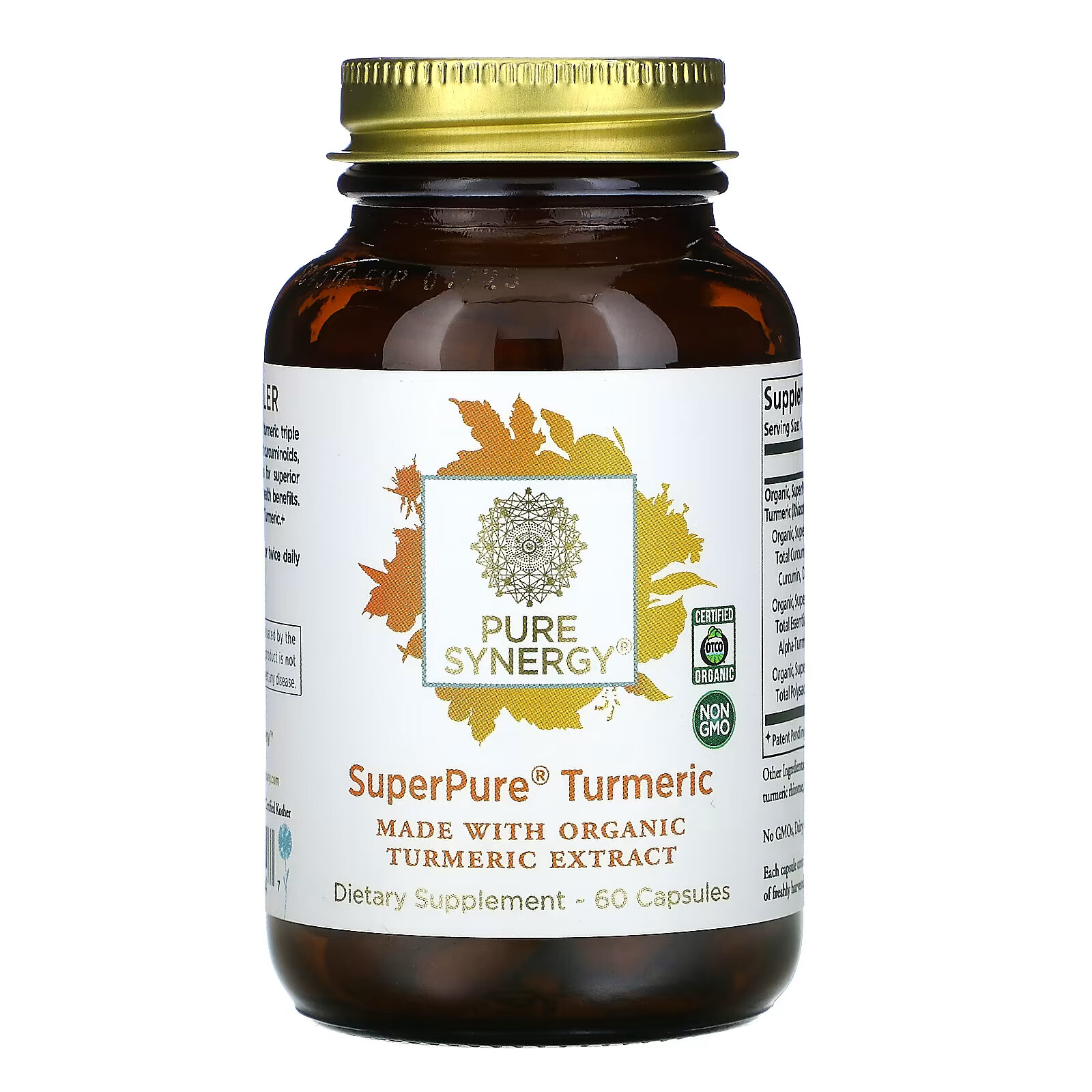 Pure Synergy, SuperPure, куркума, 60 капсул pure synergy the original superfood 270 капсул