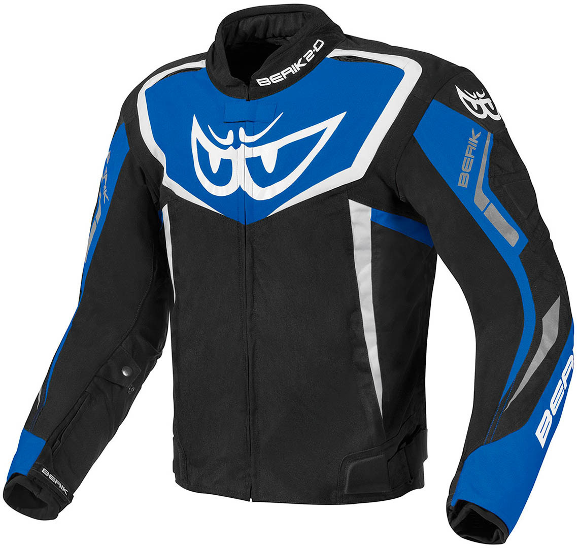 цена Berik Bad Eye Водонепроницаемый мотоцикл Текстильный куртка, черный/белый/синий