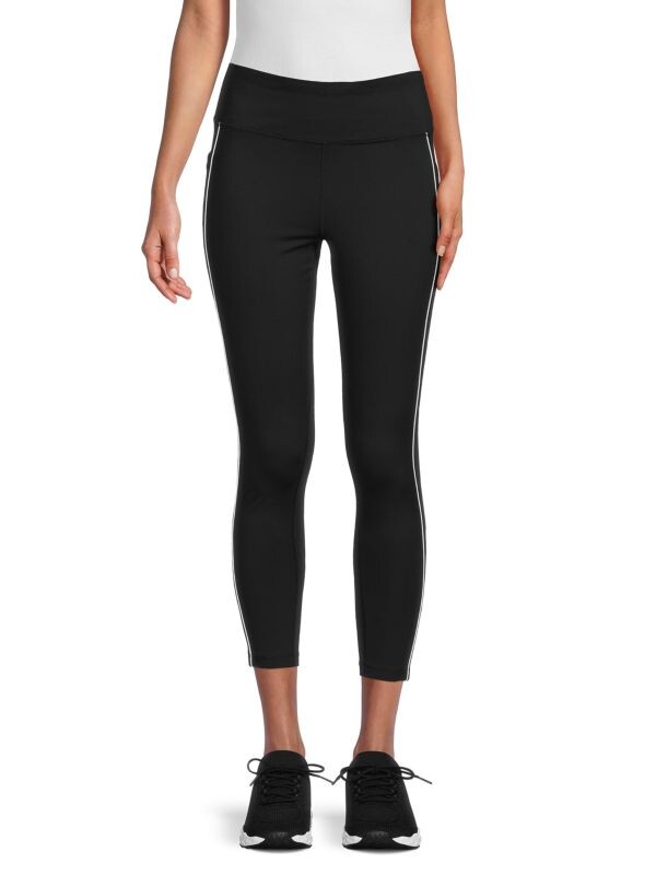 

Полосатые леггинсы с высокой талией DKNY Sport Black