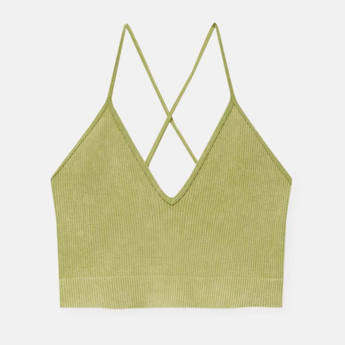 

Топ Pull&Bear Seamless Crossover, фисташковый, Зеленый