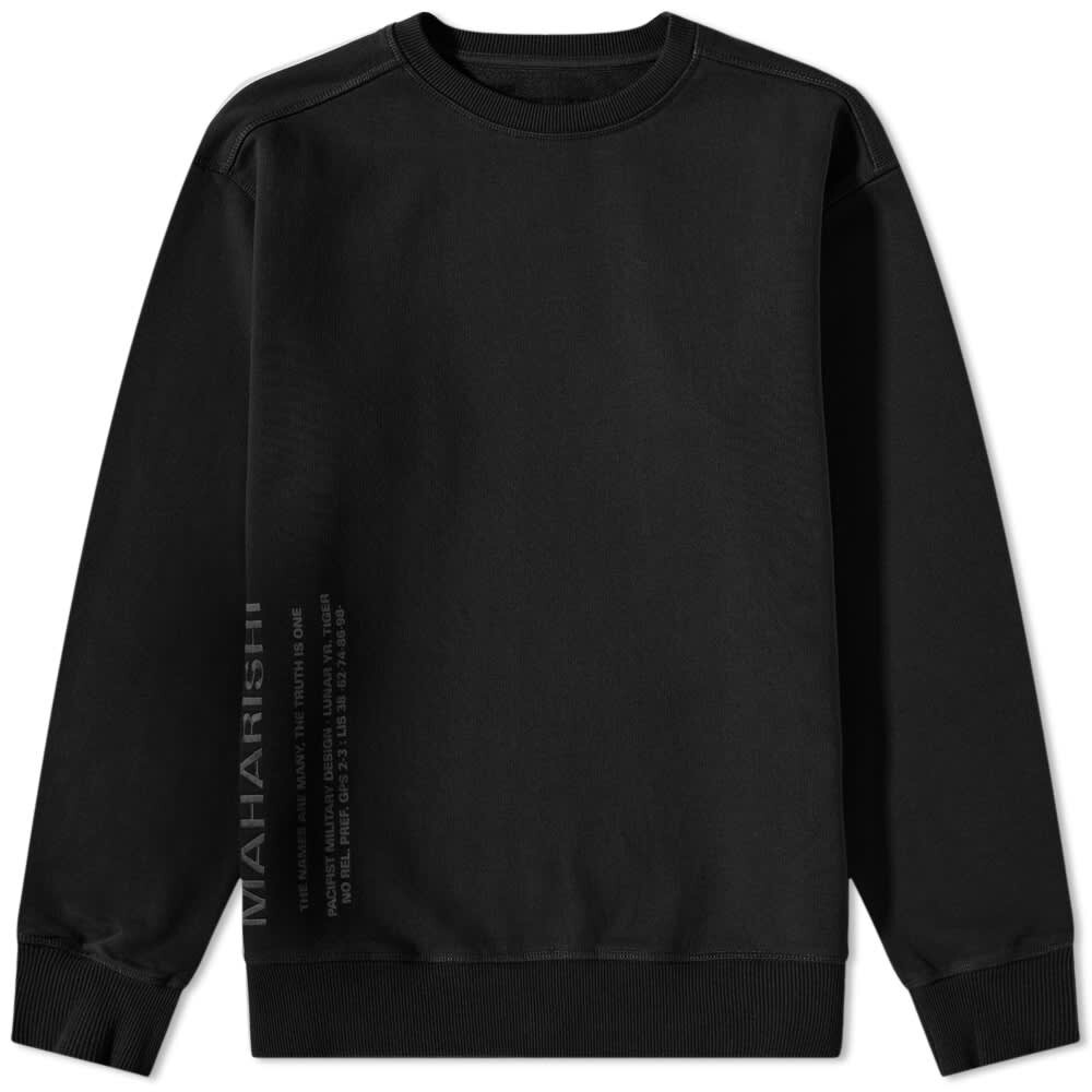 

Толстовка Maharishi MILTYPE Embroidery Crew Sweat, Черный