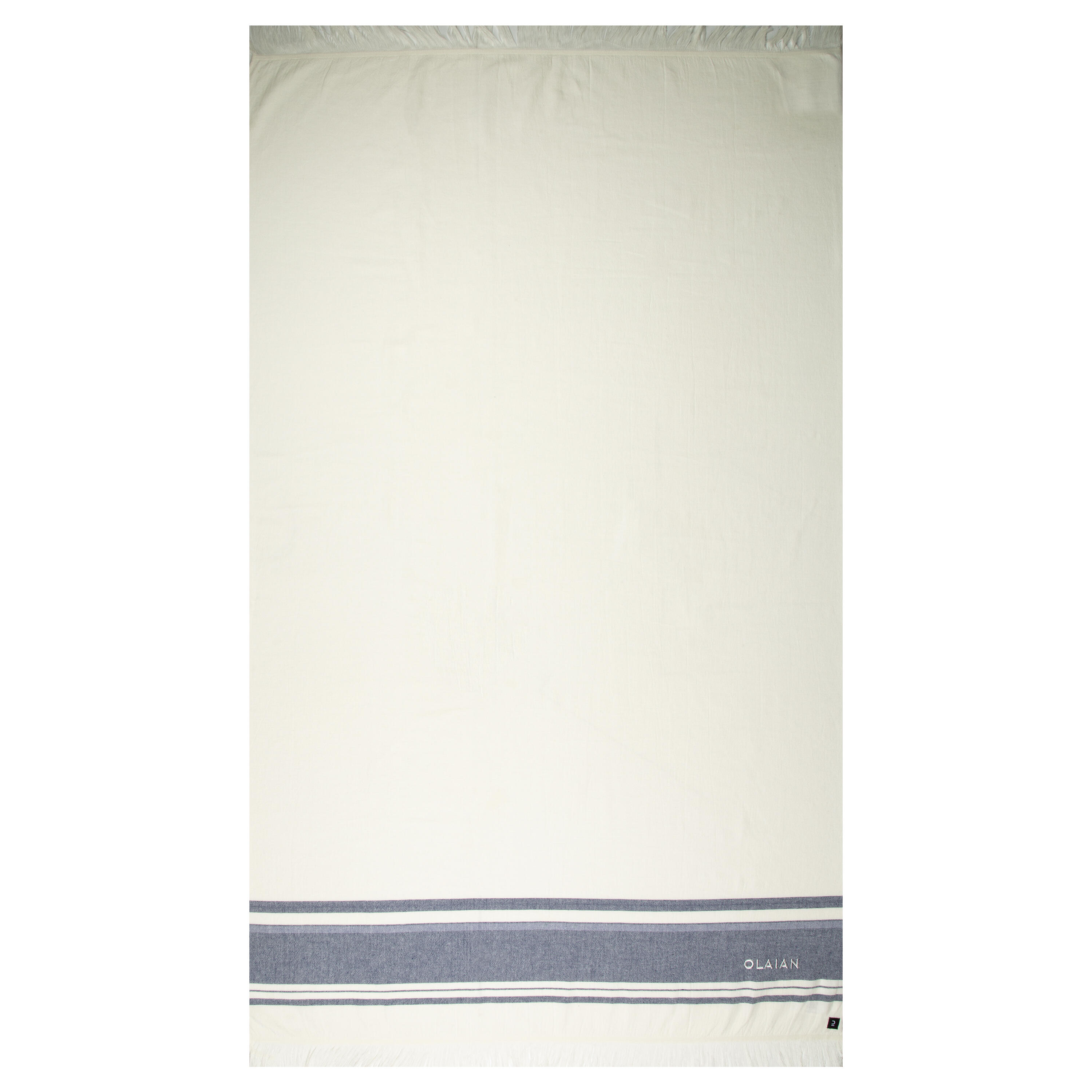 Пляжное полотенце Fouta Avorio 170 × 100 см темно-синее OLAIAN, яичная скорлупа