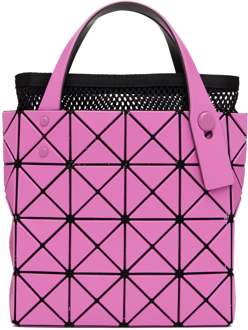 

Розовая маленькая объемная объемная большая сумка Lucent Bao Bao Issey Miyake