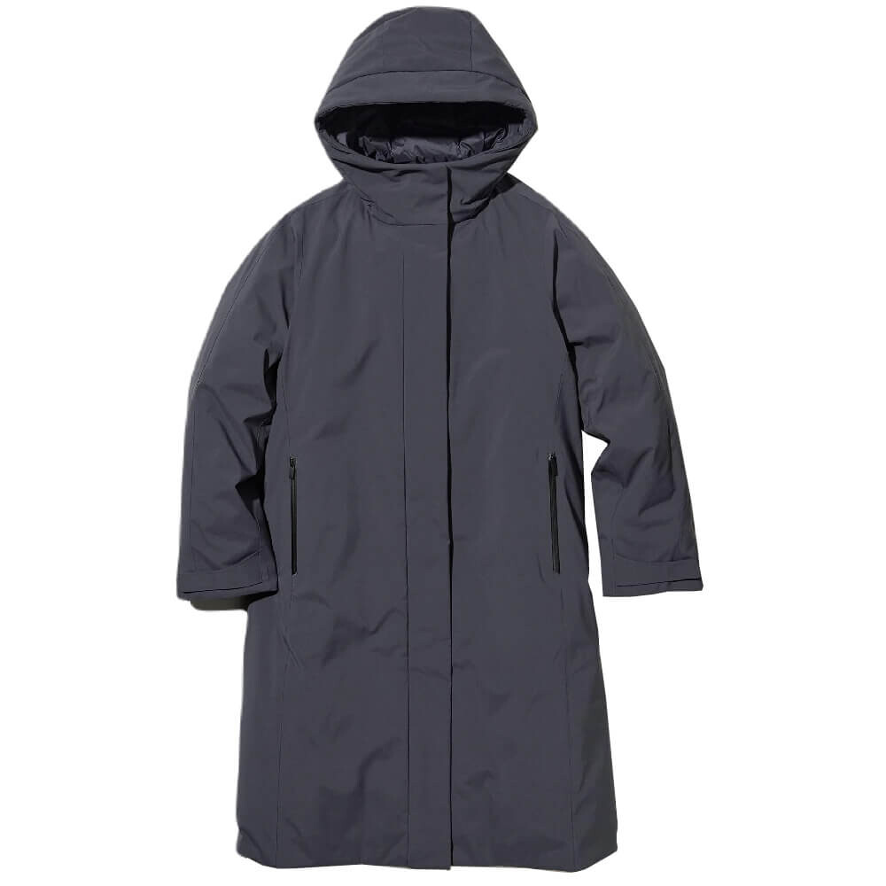 

Пальто Uniqlo Ultra Warm Hybrid Down Long, темно-серый