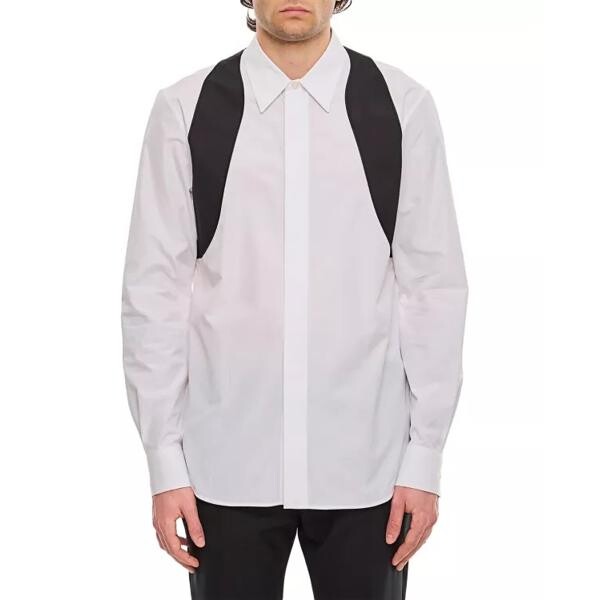 

Футболка half charm cotton shirt Alexander Mcqueen, серый