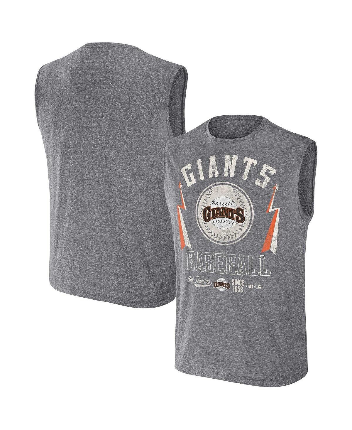 Мужская майка Darius Rucker Collection от Charcoal San Francisco Giants Muscle Tank Top Fanatics черный комбинезон san francisco giants power hitter для мальчиков и девочек для новорожденных outerstuff черный