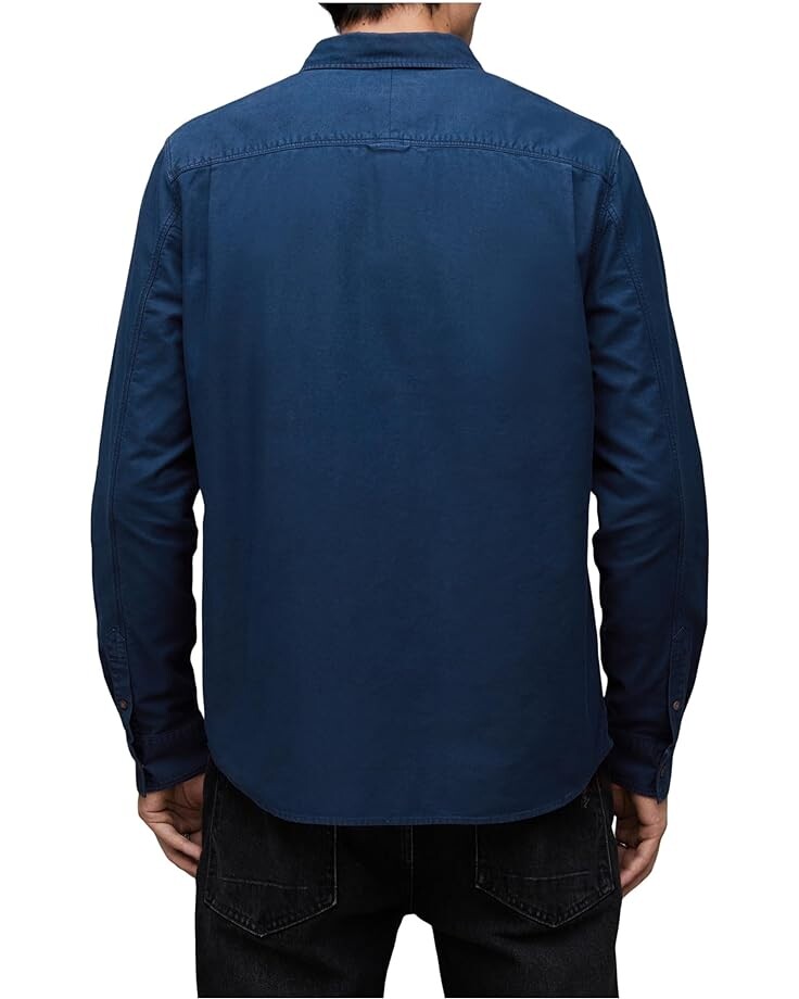 

Рубашка AllSaints Hermosa Long Sleeve Shirt, цвет Deep Sea Navy