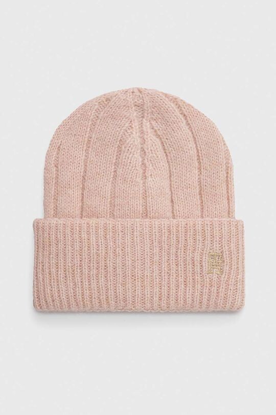 

Шапка из смесовой шерсти Tommy Hilfiger, розовый