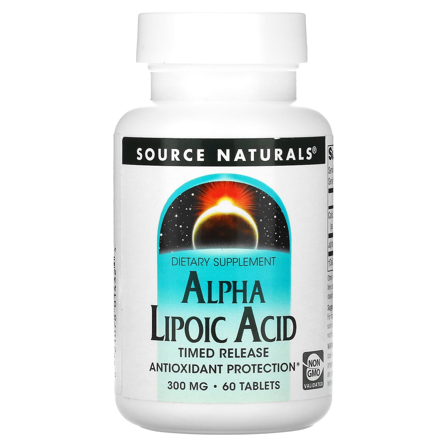 

Альфа-липоевая кислота, медленное высвобождение, 300 мг, 60 таблеток, Source Naturals