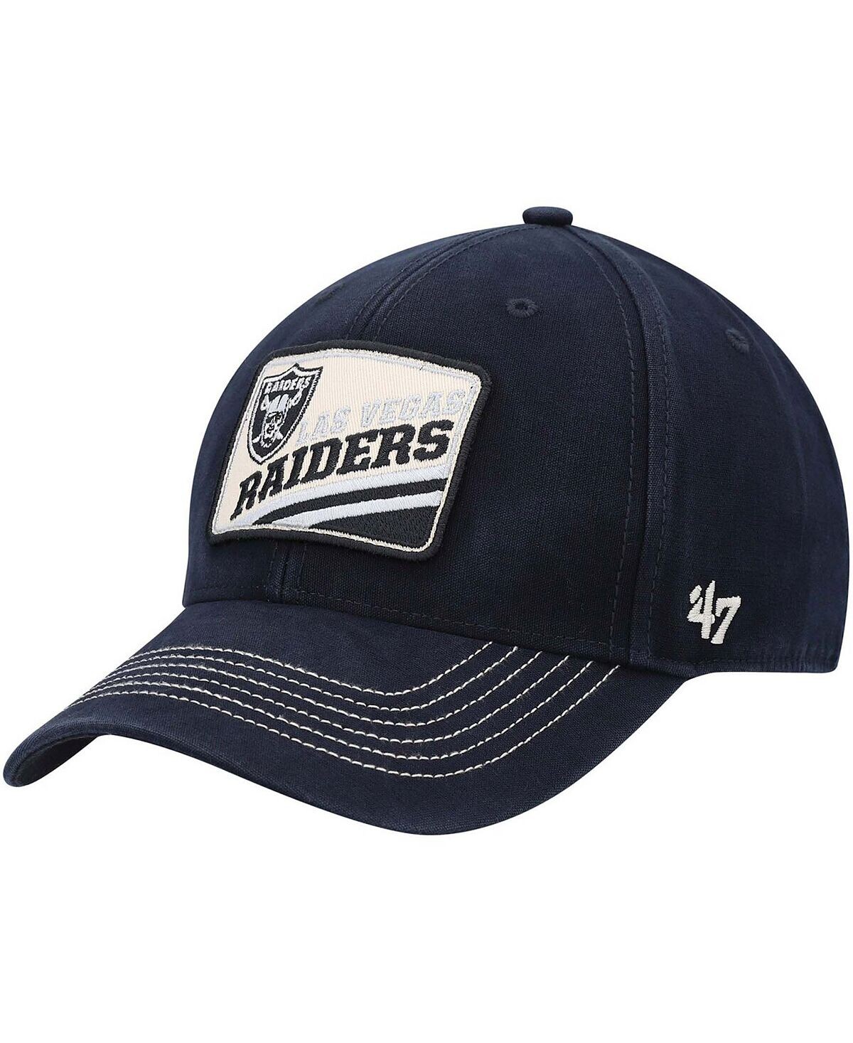 

Мужская черная регулируемая кепка с логотипом Las Vegas Raiders Upland MVP '47 Brand