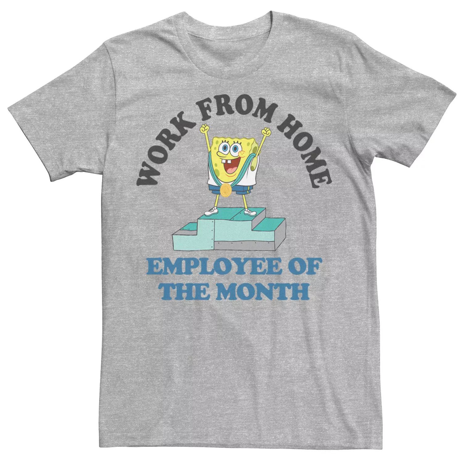 Мужская футболка «Работник месяца «Губка Боб Квадратные Штаны» для работы на дому» Licensed Character штаны нежные на 1 3 месяца