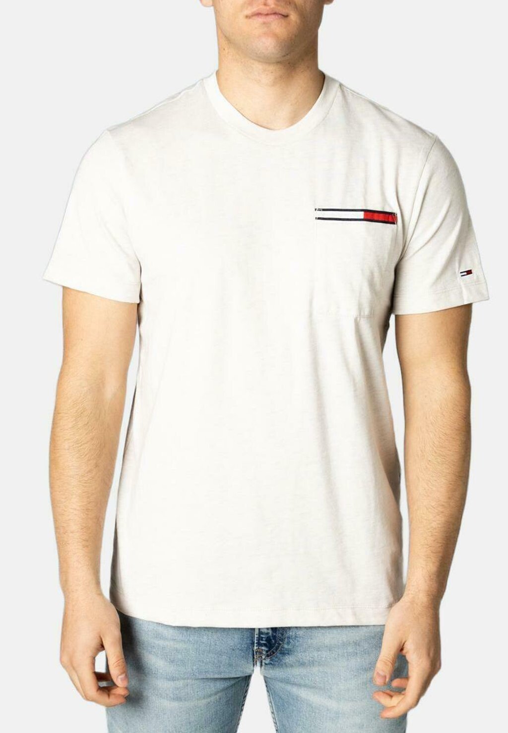 

Футболка с принтом Tommy Jeans, молочный, Серый