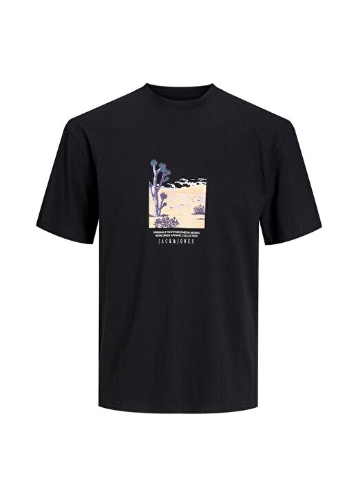 

Черная мужская футболка с круглым вырезом JORLUCCA GRAPHIC TEE SS CREW NECK Jack & Jones, черный